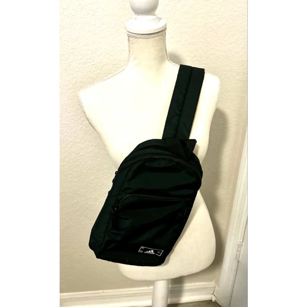 Adidas Essentials 2 Unisex Black Sling Crossbody Bag